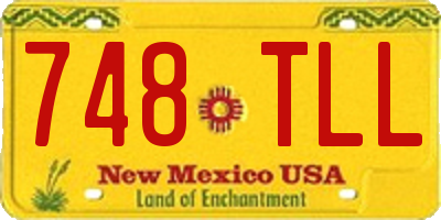 NM license plate 748TLL