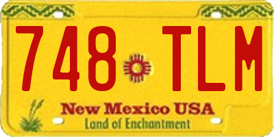 NM license plate 748TLM