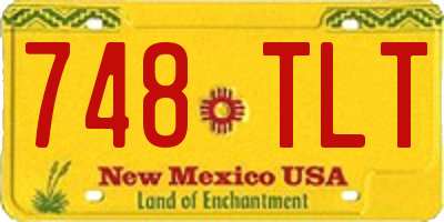 NM license plate 748TLT
