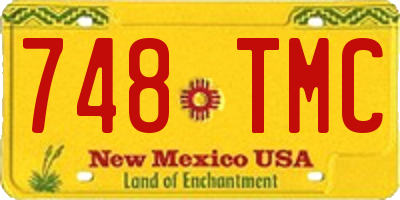 NM license plate 748TMC