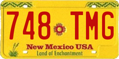 NM license plate 748TMG