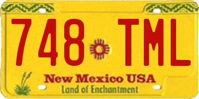 NM license plate 748TML