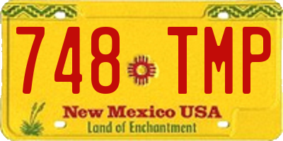 NM license plate 748TMP