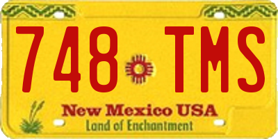 NM license plate 748TMS