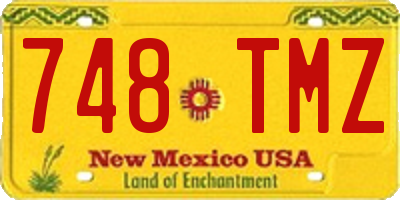 NM license plate 748TMZ