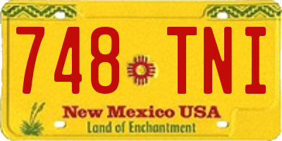 NM license plate 748TNI