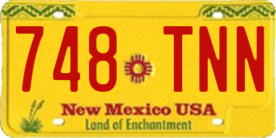 NM license plate 748TNN
