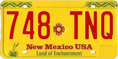 NM license plate 748TNQ