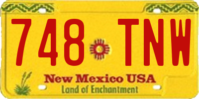 NM license plate 748TNW