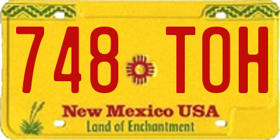 NM license plate 748TOH