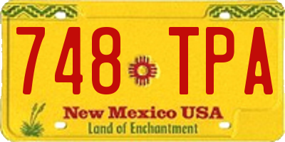 NM license plate 748TPA