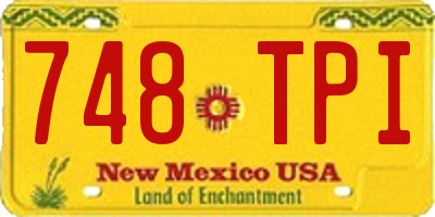NM license plate 748TPI