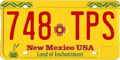 NM license plate 748TPS