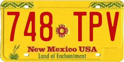 NM license plate 748TPV