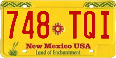 NM license plate 748TQI