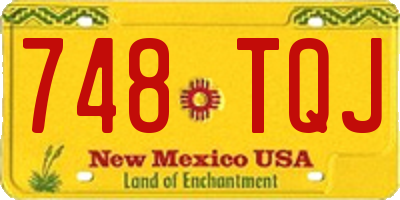 NM license plate 748TQJ