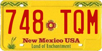 NM license plate 748TQM