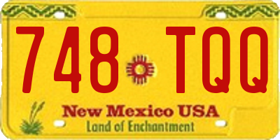 NM license plate 748TQQ