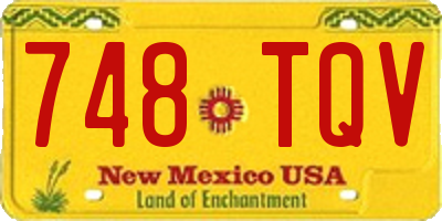 NM license plate 748TQV