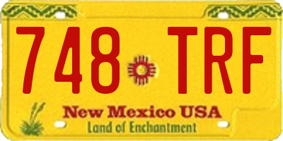 NM license plate 748TRF