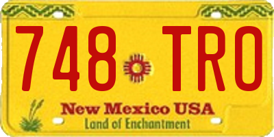 NM license plate 748TRO