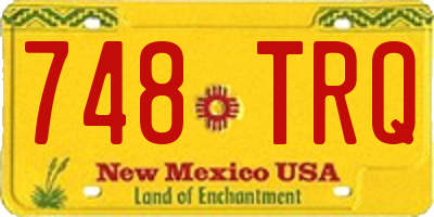 NM license plate 748TRQ