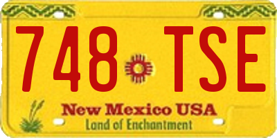 NM license plate 748TSE