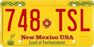 NM license plate 748TSL