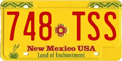 NM license plate 748TSS