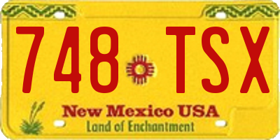 NM license plate 748TSX