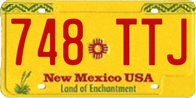 NM license plate 748TTJ