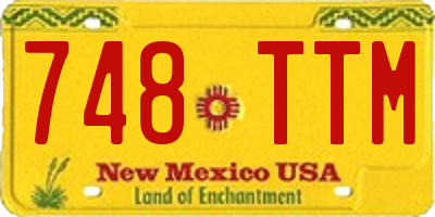 NM license plate 748TTM
