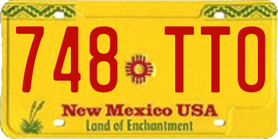 NM license plate 748TTO