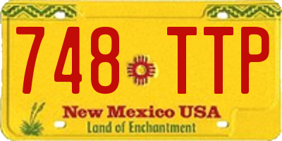 NM license plate 748TTP