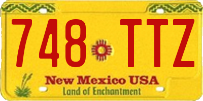 NM license plate 748TTZ