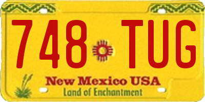 NM license plate 748TUG