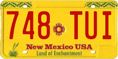 NM license plate 748TUI