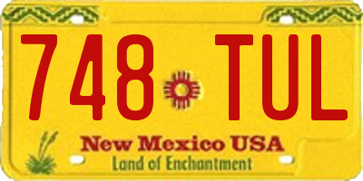 NM license plate 748TUL