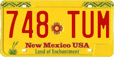 NM license plate 748TUM