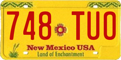 NM license plate 748TUO