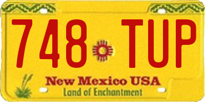 NM license plate 748TUP