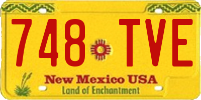 NM license plate 748TVE