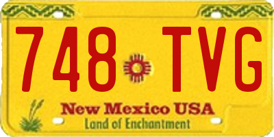 NM license plate 748TVG