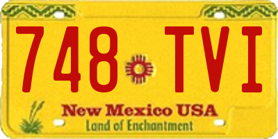NM license plate 748TVI