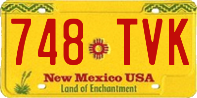 NM license plate 748TVK