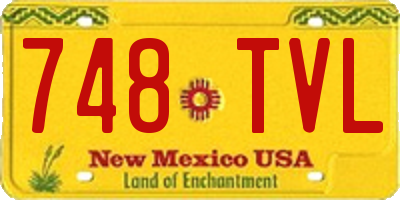 NM license plate 748TVL