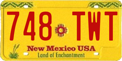 NM license plate 748TWT