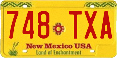 NM license plate 748TXA
