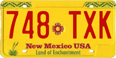 NM license plate 748TXK