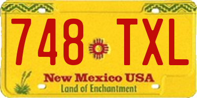 NM license plate 748TXL